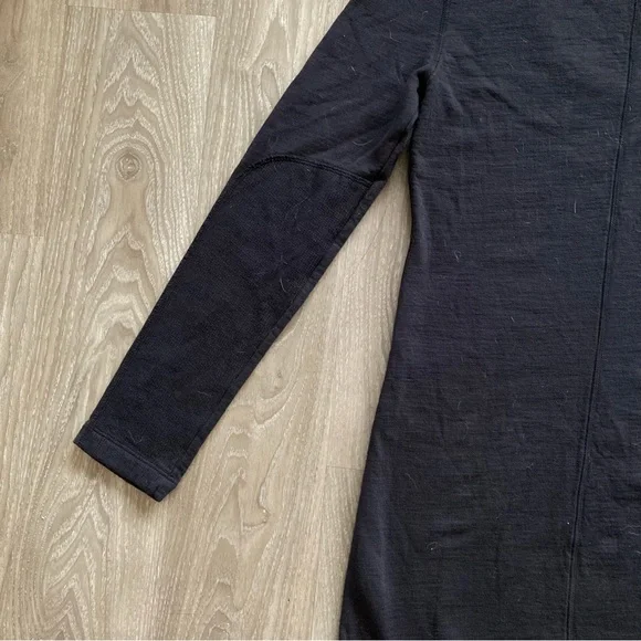 James Purse Black Long Sleeve Scoop Neck Midi Dress. Sz 3/ Large - Picture 7 of 9